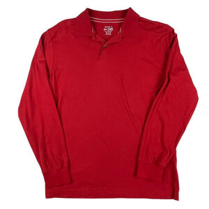 Children’s Place Polo Shirt Boys XL Red 100% Cotton Long Sleeve Performance